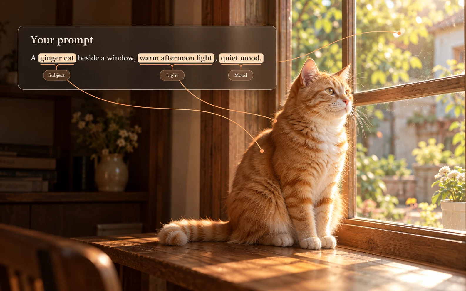 Orange cat scene