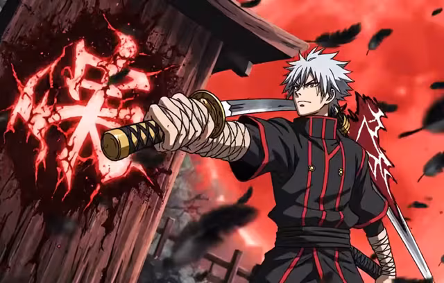 AI anime opening preview with a dramatic action title-card moment